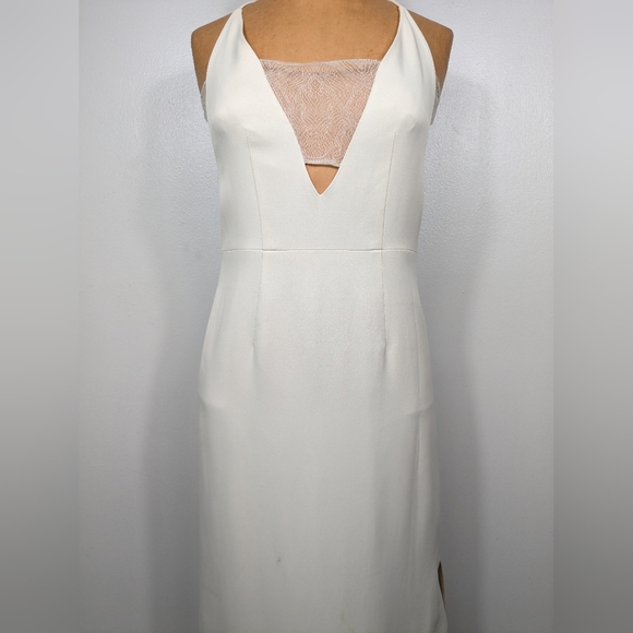 Grace MMXIII Brian Maxi Dress Ecru White Bridal Wedding Formal Lace Size 0 FLAW - Picture 9 of 16